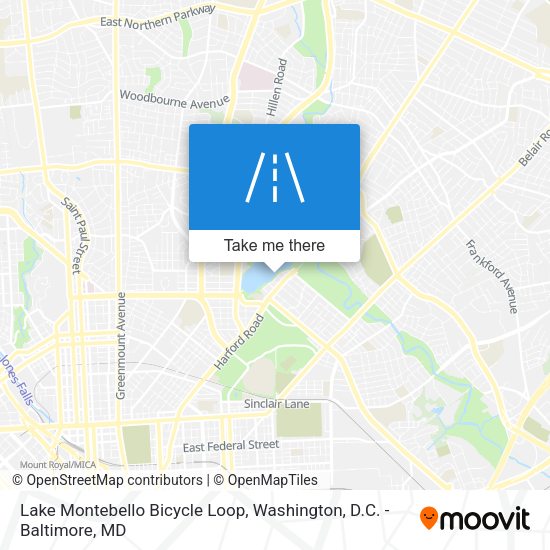 Lake Montebello Bicycle Loop map