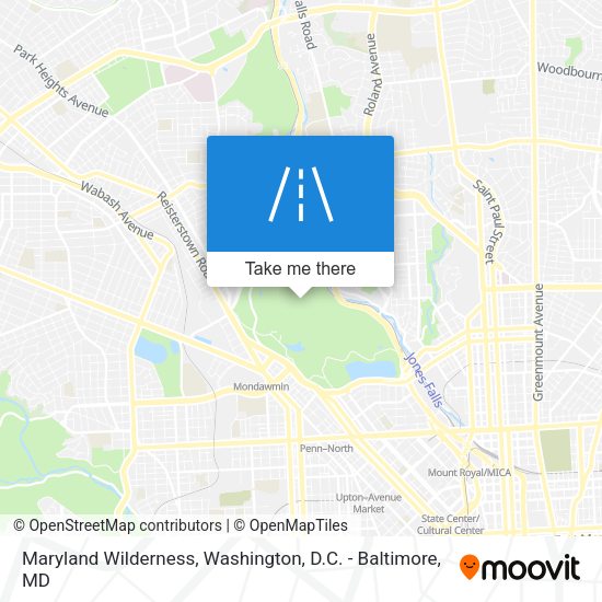 Maryland Wilderness map