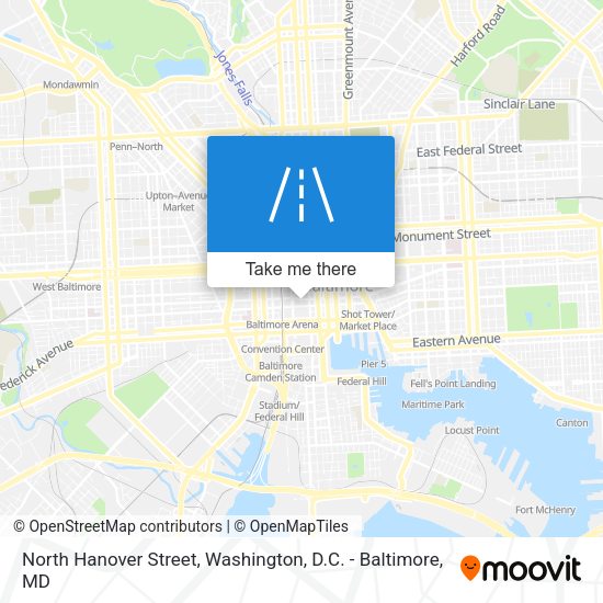 North Hanover Street map