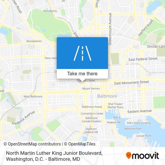 North Martin Luther King Junior Boulevard map