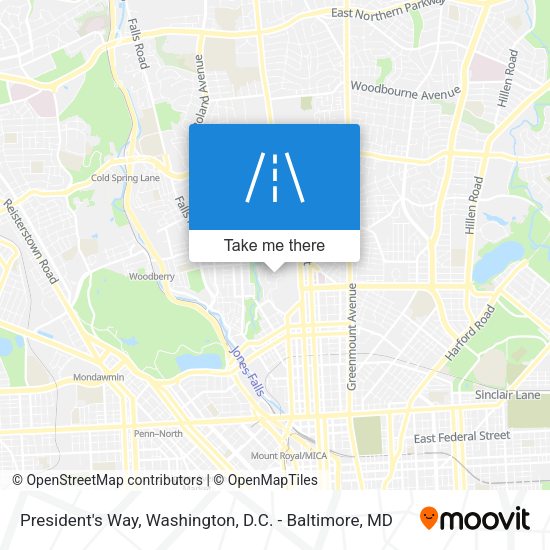 President's Way map