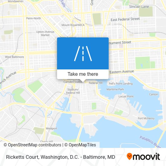 Ricketts Court map