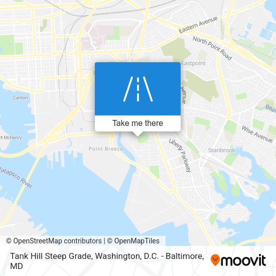 Tank Hill Steep Grade map