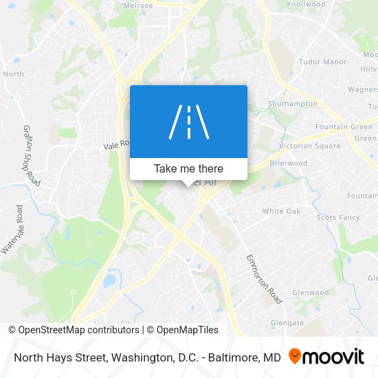 North Hays Street map