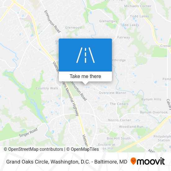 Grand Oaks Circle map