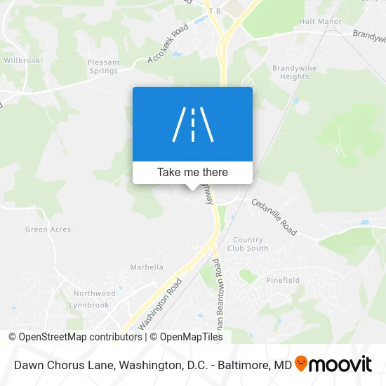Dawn Chorus Lane map