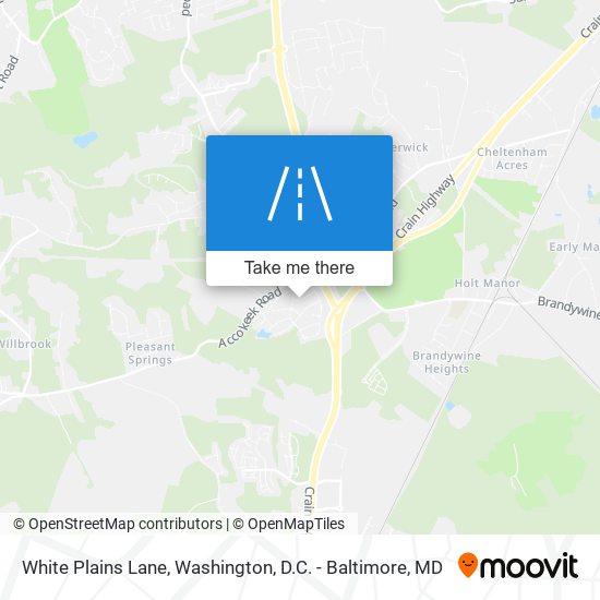 White Plains Lane map