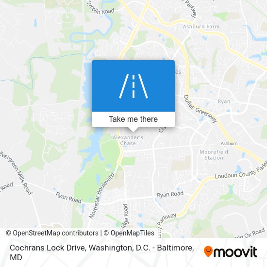 Cochrans Lock Drive map