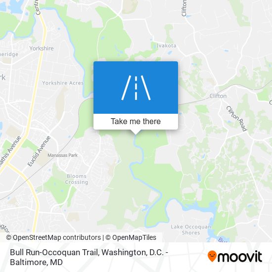 Mapa de Bull Run-Occoquan Trail