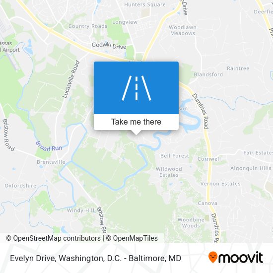 Evelyn Drive map