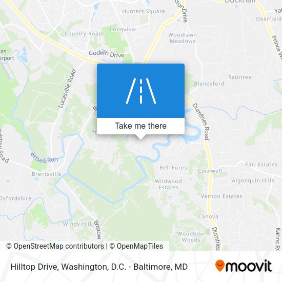 Hilltop Drive map