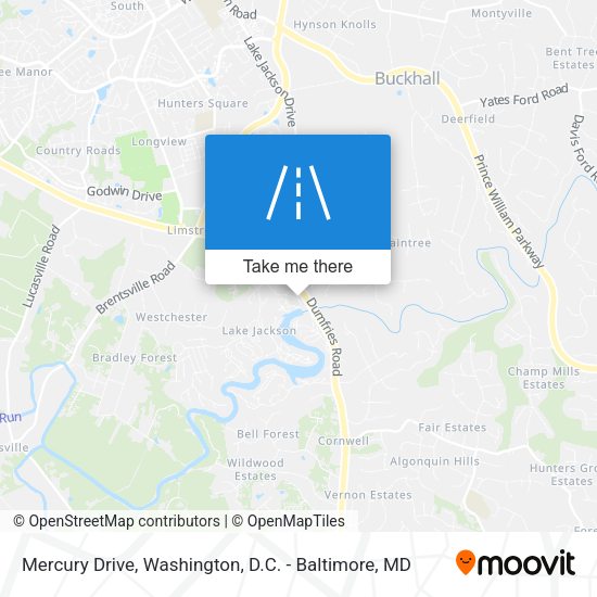 Mercury Drive map