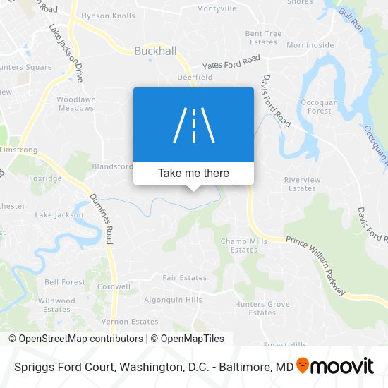 Mapa de Spriggs Ford Court