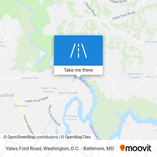 Yates Ford Road map
