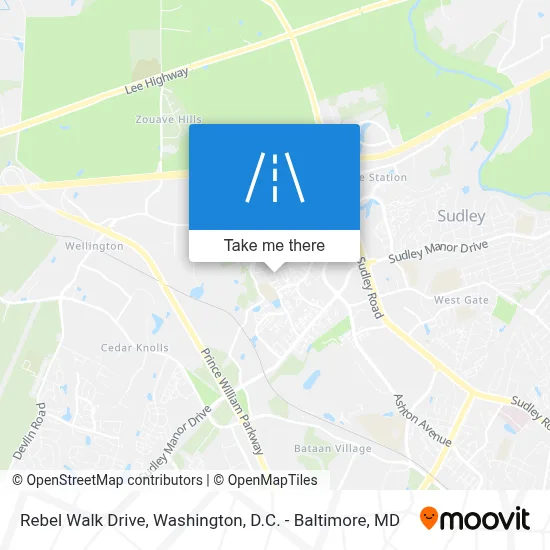 Rebel Walk Drive map