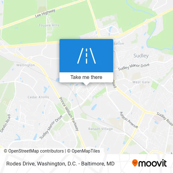 Rodes Drive map