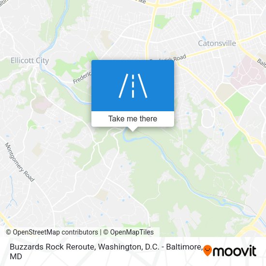 Buzzards Rock Reroute map