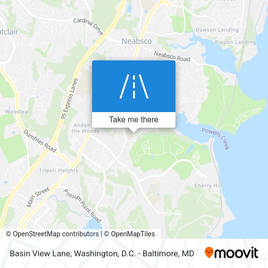 Mapa de Basin View Lane