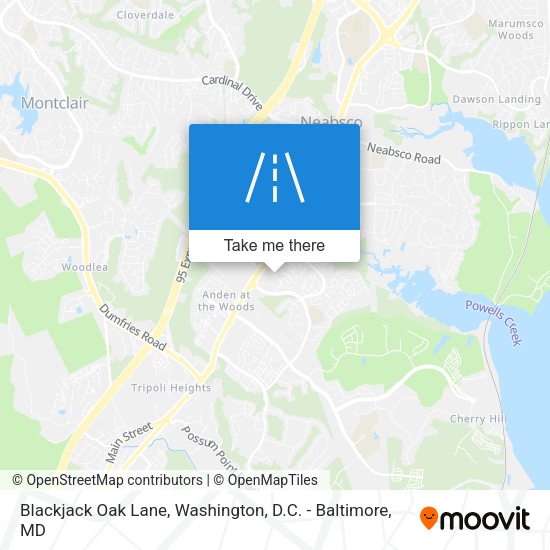 Mapa de Blackjack Oak Lane