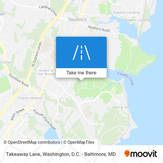 Takeaway Lane map