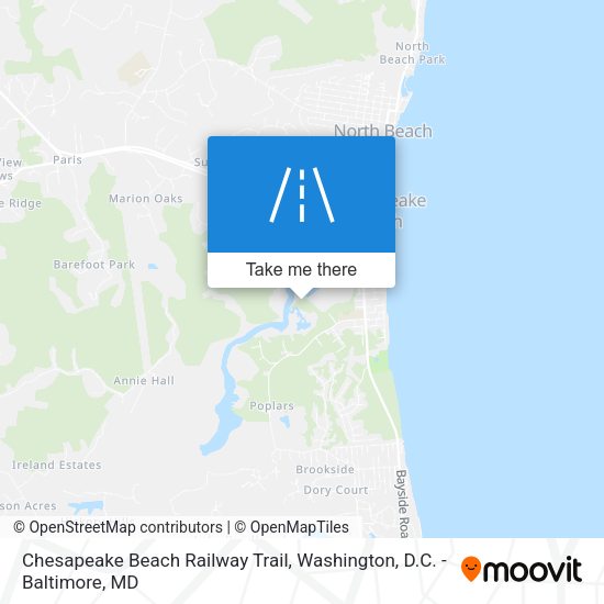 Chesapeake Beach Railway Trail map