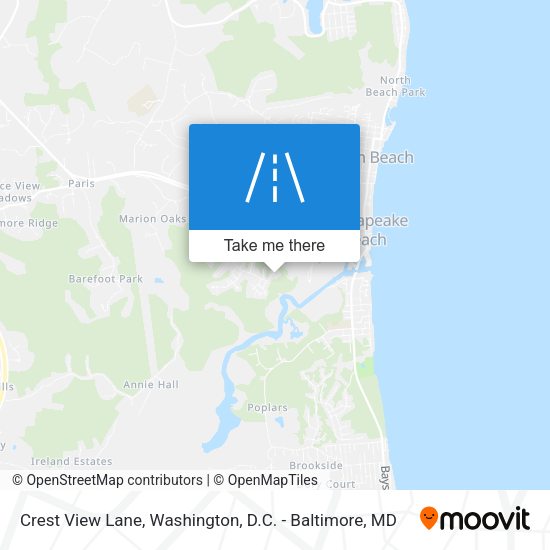 Crest View Lane map