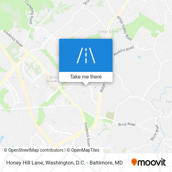 Honey Hill Lane map