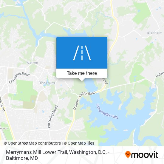 Merryman's Mill Lower Trail map