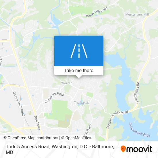Todd's Access Road map