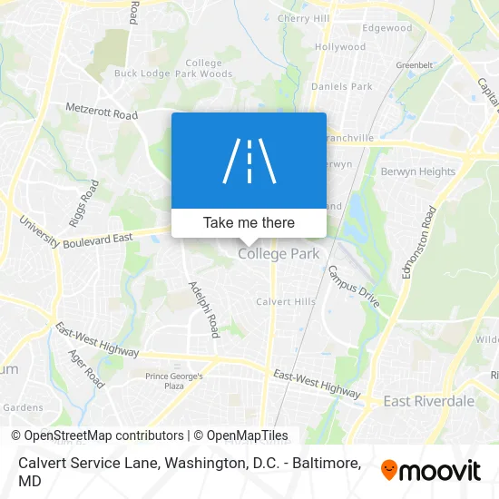 Calvert Service Lane map