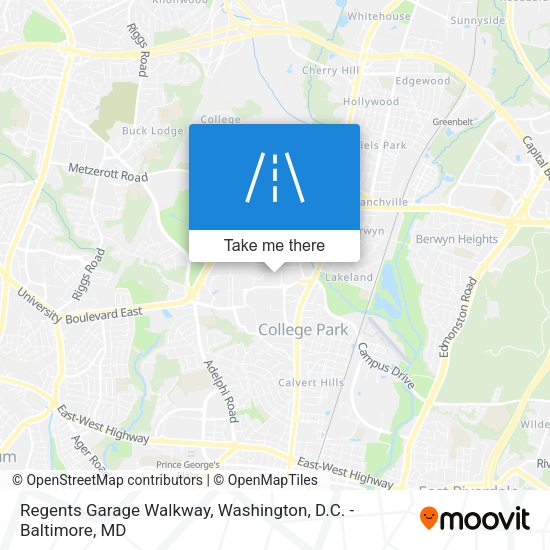 Regents Garage Walkway map