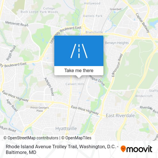 Rhode Island Avenue Trolley Trail map