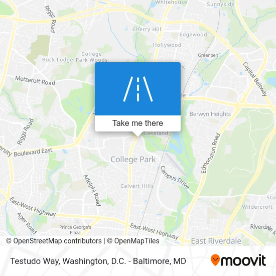 Testudo Way map