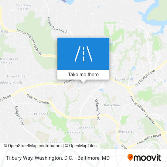 Tilbury Way map