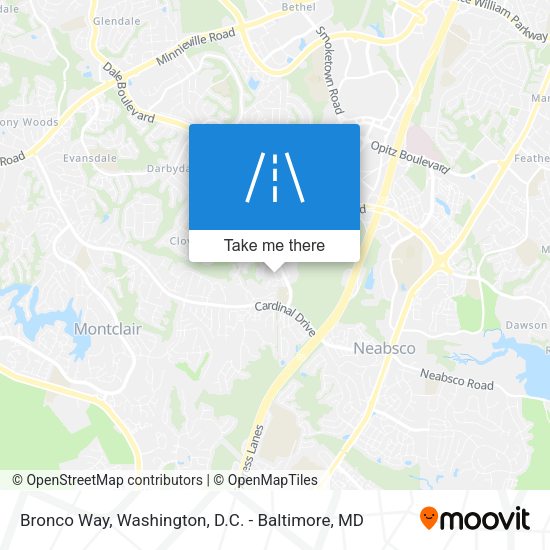 Bronco Way map