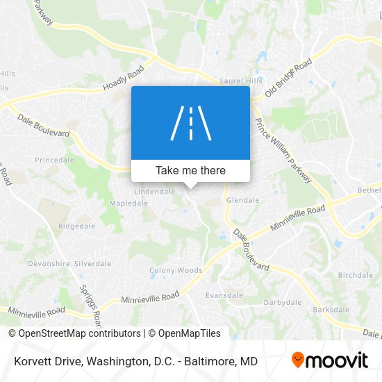 Mapa de Korvett Drive