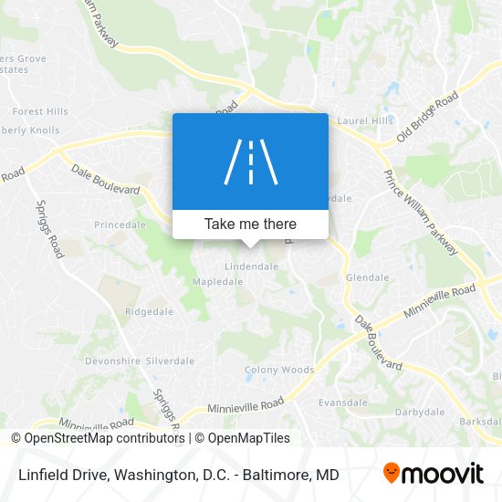 Linfield Drive map