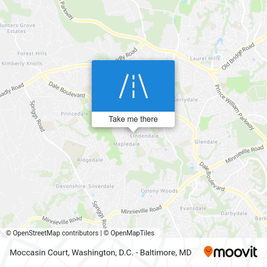 Moccasin Court map