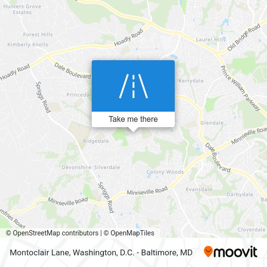 Montoclair Lane map
