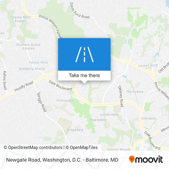Newgate Road map