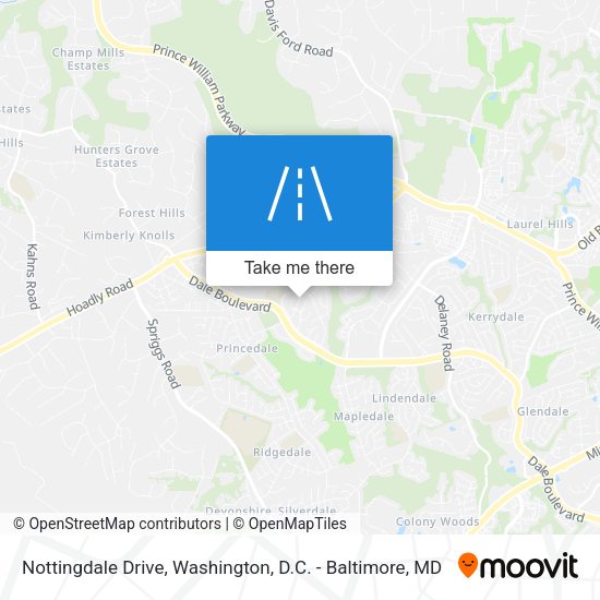 Nottingdale Drive map