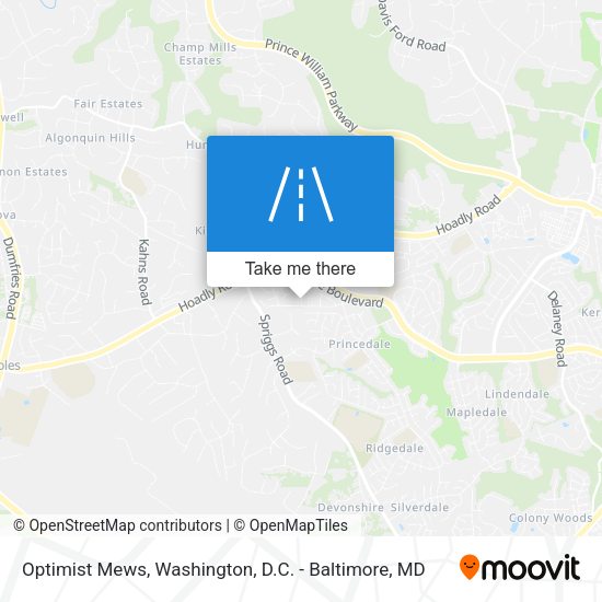 Mapa de Optimist Mews