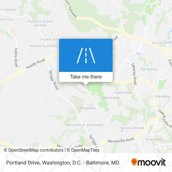 Portland Drive map