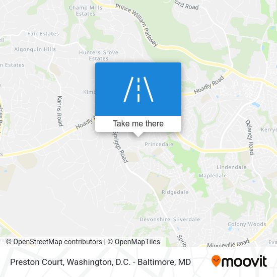 Mapa de Preston Court