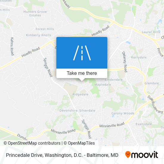 Mapa de Princedale Drive