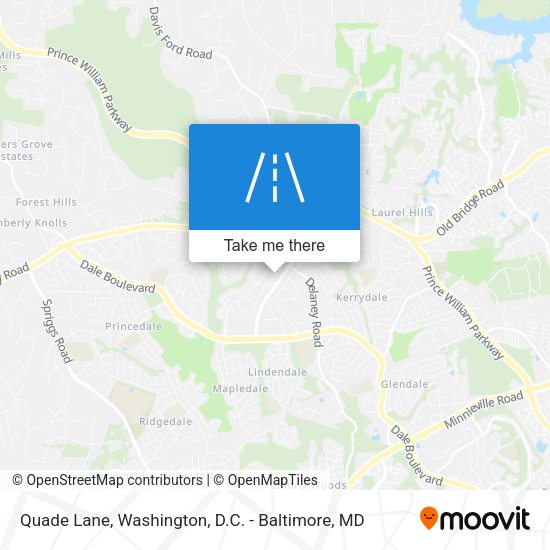 Quade Lane map