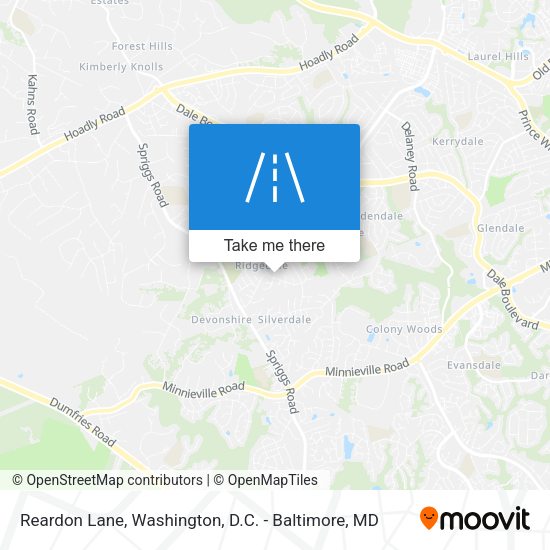 Reardon Lane map