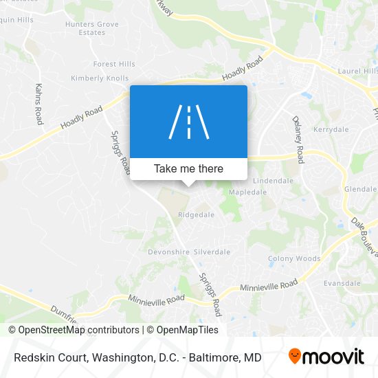 Redskin Court map