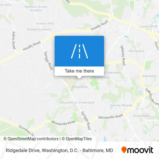 Ridgedale Drive map