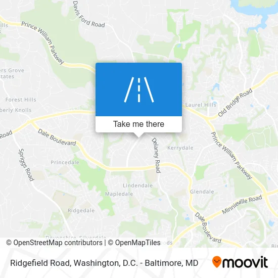 Ridgefield Road map
